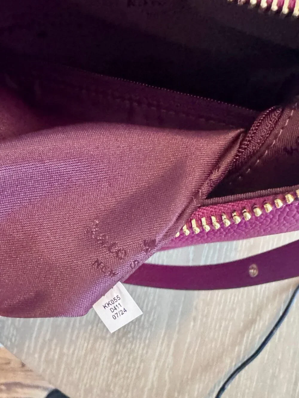NWT Kate Spade Kayla Large Shoulder Bag Pebbled Leather, Raspberry Color KK055